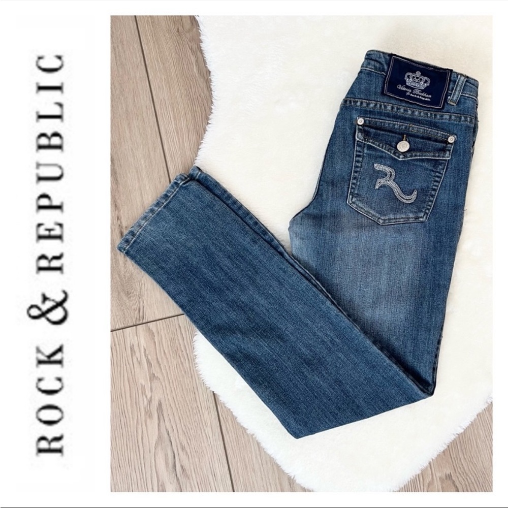 VICTORIA BECKHAM For Rock & Republic Skinny Jeans Size 32